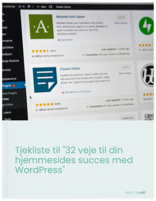 Tjekliste til "32 tips og tricks til din WordPress-hjemmeside"